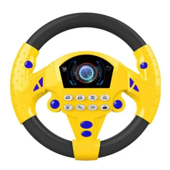 فرمان-ماشین-موزیکال-اسباب-بازی-زرد-مشکی-با-نور-صدا