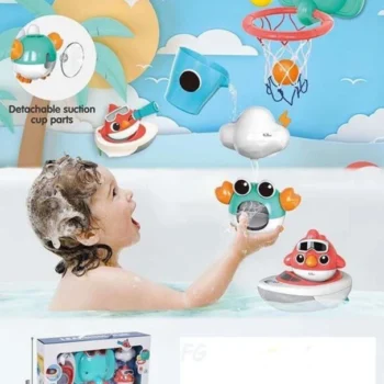 بسکتبال-حمامی-چسبنده-دیوار-با-تور-و-توپ-اسباب-بازی-حمام-کودک-3-سال-به-بالا