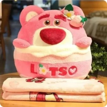 عروسک پتو بالشتی طرح لوتوسو ارتفاع ۴۰ سانتی متر با پتو طرحدار