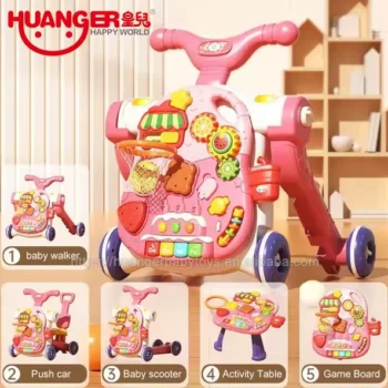 واکر 6 کاره موزیکال صورتی کد He-0813 هانگر Huanger